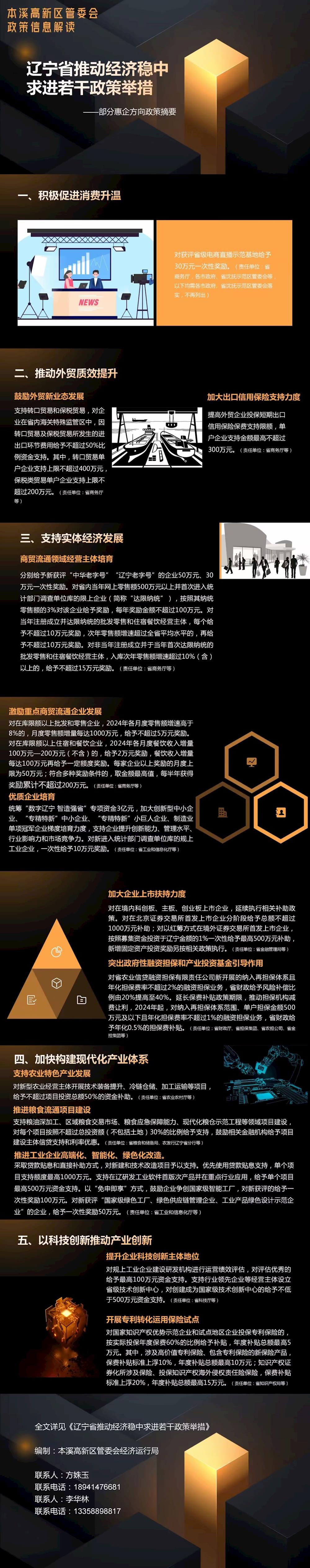 本溪高新區(qū)管委會(huì)政策信息解讀——遼寧省推動(dòng)經(jīng)濟(jì)穩(wěn)中求進(jìn)若干政策舉措